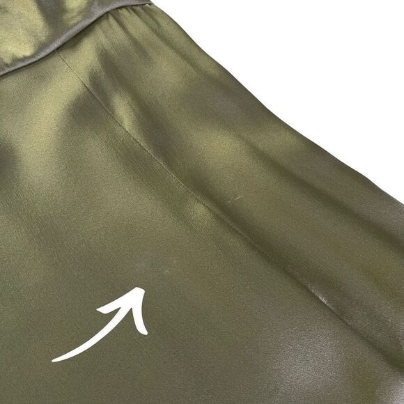 Alessandra Rich Ruffle Gown in Olive Green - Picture 4 of 13